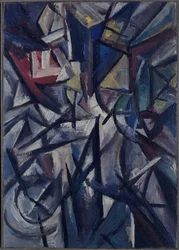 Landschaft. Futuristische Komposition